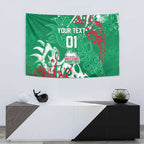 Personalized South Sydney Rabbitohs Rugby Tapestry Urban Street Graffiti Style - Distressed Splatter Elements