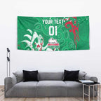 Personalized South Sydney Rabbitohs Rugby Tapestry Urban Street Graffiti Style - Distressed Splatter Elements