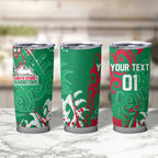 Personalized South Sydney Rabbitohs Rugby Tumbler Cup Urban Street Graffiti Style - Distressed Splatter Elements