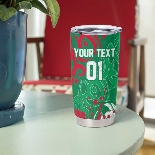 Personalized South Sydney Rabbitohs Rugby Tumbler Cup Urban Street Graffiti Style - Distressed Splatter Elements