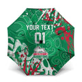 Personalized South Sydney Rabbitohs Rugby Umbrella Urban Street Graffiti Style - Distressed Splatter Elements