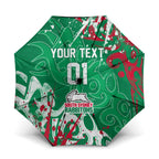 Personalized South Sydney Rabbitohs Rugby Umbrella Urban Street Graffiti Style - Distressed Splatter Elements