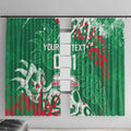 Personalized South Sydney Rabbitohs Rugby Window Curtain Urban Street Graffiti Style - Distressed Splatter Elements