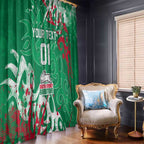 Personalized South Sydney Rabbitohs Rugby Window Curtain Urban Street Graffiti Style - Distressed Splatter Elements