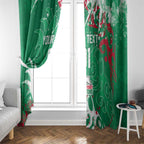 Personalized South Sydney Rabbitohs Rugby Window Curtain Urban Street Graffiti Style - Distressed Splatter Elements