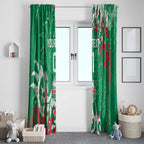 Personalized South Sydney Rabbitohs Rugby Window Curtain Urban Street Graffiti Style - Distressed Splatter Elements