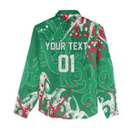 Personalized South Sydney Rabbitohs Rugby Women Casual Shirt Urban Street Graffiti Style - Distressed Splatter Elements