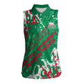 Personalized South Sydney Rabbitohs Rugby Women Sleeveless Polo Shirt Urban Street Graffiti Style - Distressed Splatter Elements
