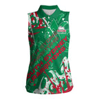Personalized South Sydney Rabbitohs Rugby Women Sleeveless Polo Shirt Urban Street Graffiti Style - Distressed Splatter Elements