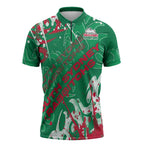 Personalized South Sydney Rabbitohs Rugby Zipper Polo Shirt Urban Street Graffiti Style - Distressed Splatter Elements