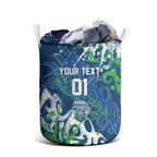 Personalized Canberra Raiders Rugby Laundry Basket Urban Street Graffiti Style - Distressed Splatter Elements