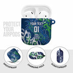 Personalized Canberra Raiders Rugby AirPods Case Urban Street Graffiti Style - Distressed Splatter Elements