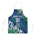 Personalized Canberra Raiders Rugby Apron Urban Street Graffiti Style - Distressed Splatter Elements