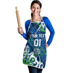 Personalized Canberra Raiders Rugby Apron Urban Street Graffiti Style - Distressed Splatter Elements