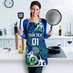 Personalized Canberra Raiders Rugby Apron Urban Street Graffiti Style - Distressed Splatter Elements