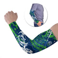 Personalized Canberra Raiders Rugby Arm Sleeves Urban Street Graffiti Style - Distressed Splatter Elements