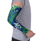 Personalized Canberra Raiders Rugby Arm Sleeves Urban Street Graffiti Style - Distressed Splatter Elements