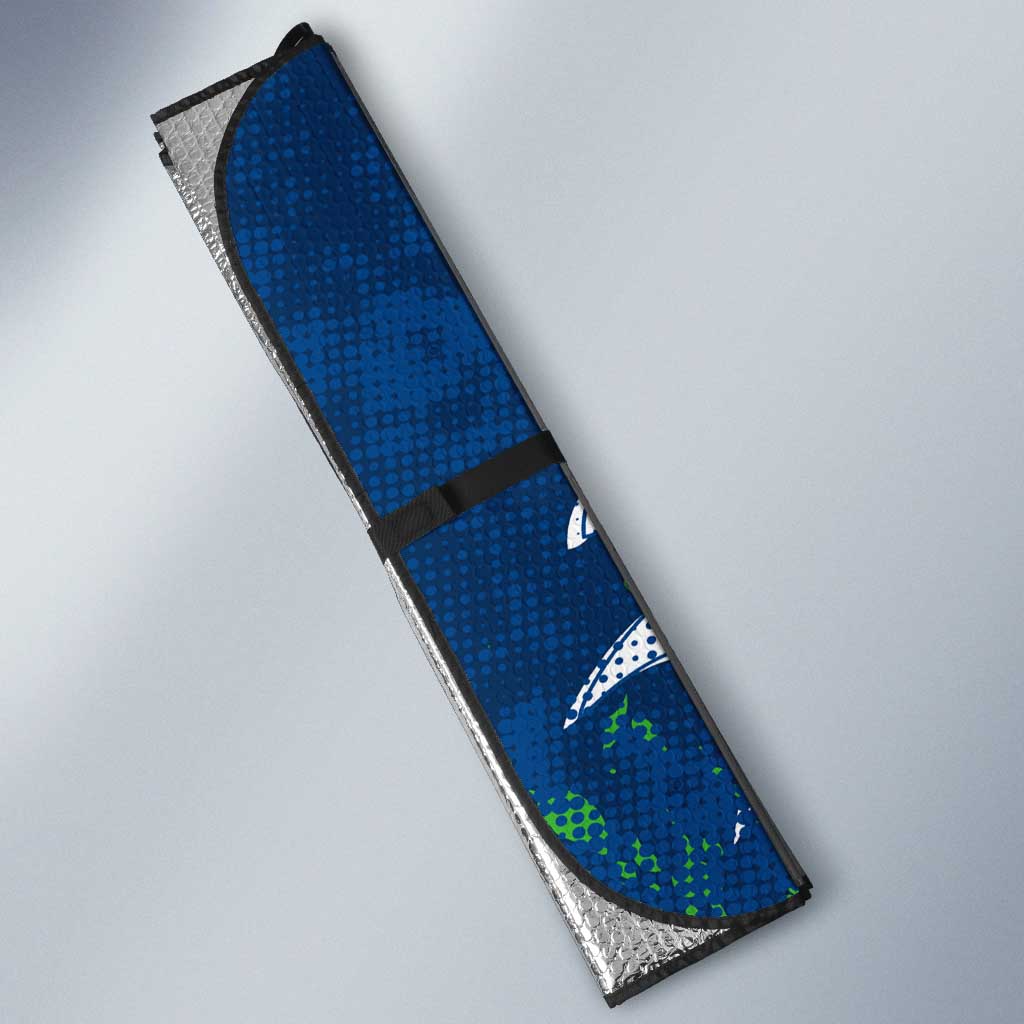 Personalized Canberra Raiders Rugby Auto Sun Shade Urban Street Graffiti Style - Distressed Splatter Elements