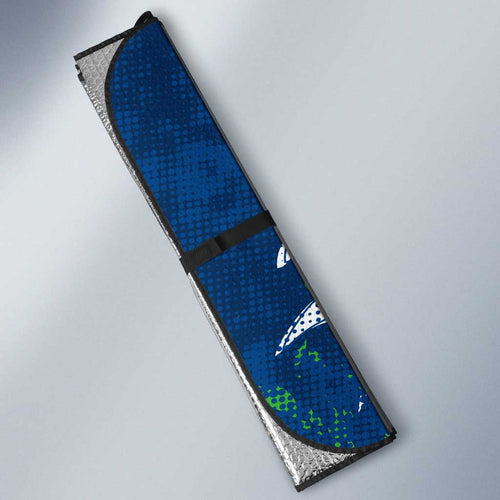 Personalized Canberra Raiders Rugby Auto Sun Shade Urban Street Graffiti Style - Distressed Splatter Elements