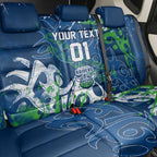 Personalized Canberra Raiders Rugby Back Car Seat Cover Urban Street Graffiti Style - Distressed Splatter Elements