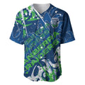 Personalized Canberra Raiders Rugby Baseball Jersey Urban Street Graffiti Style - Distressed Splatter Elements
