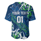 Personalized Canberra Raiders Rugby Baseball Jersey Urban Street Graffiti Style - Distressed Splatter Elements