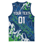 Personalized Canberra Raiders Rugby Basketball Jersey Urban Street Graffiti Style - Distressed Splatter Elements
