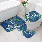 Personalized Canberra Raiders Rugby Bathroom Set Urban Street Graffiti Style - Distressed Splatter Elements