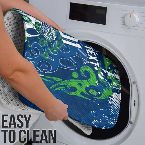Personalized Canberra Raiders Rugby Bathroom Set Urban Street Graffiti Style - Distressed Splatter Elements