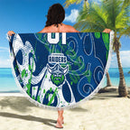 Personalized Canberra Raiders Rugby Beach Blanket Urban Street Graffiti Style - Distressed Splatter Elements