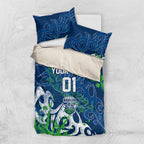 Personalized Canberra Raiders Rugby Bedding Set Urban Street Graffiti Style - Distressed Splatter Elements