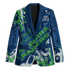 Personalized Canberra Raiders Rugby Blazer Urban Street Graffiti Style - Distressed Splatter Elements
