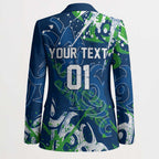 Personalized Canberra Raiders Rugby Blazer Urban Street Graffiti Style - Distressed Splatter Elements