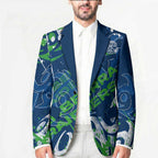 Personalized Canberra Raiders Rugby Blazer Urban Street Graffiti Style - Distressed Splatter Elements