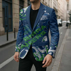 Personalized Canberra Raiders Rugby Blazer Urban Street Graffiti Style - Distressed Splatter Elements