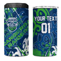 Personalized Canberra Raiders Rugby 4 in 1 Can Cooler Tumbler Urban Street Graffiti Style - Distressed Splatter Elements