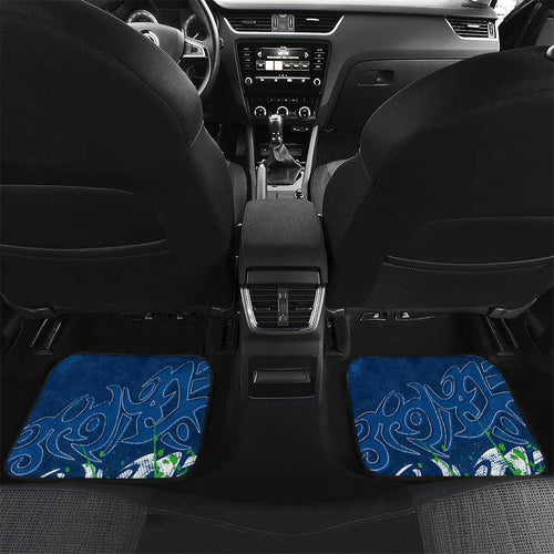 Personalized Canberra Raiders Rugby Car Mats Urban Street Graffiti Style - Distressed Splatter Elements
