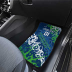 Personalized Canberra Raiders Rugby Car Mats Urban Street Graffiti Style - Distressed Splatter Elements