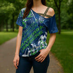 Personalized Canberra Raiders Rugby Cross Shoulder Shirt Urban Street Graffiti Style - Distressed Splatter Elements