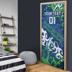 Personalized Canberra Raiders Rugby Door Cover Urban Street Graffiti Style - Distressed Splatter Elements