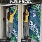 Personalized Canberra Raiders Rugby Door Cover Urban Street Graffiti Style - Distressed Splatter Elements