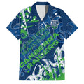 Personalized Canberra Raiders Rugby Family Matching Off Shoulder Maxi Dress and Hawaiian Shirt Urban Street Graffiti Style - Distressed Splatter Elements
