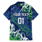 Personalized Canberra Raiders Rugby Family Matching Puletasi and Hawaiian Shirt Urban Street Graffiti Style - Distressed Splatter Elements