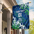 Personalized Canberra Raiders Rugby Garden Flag Urban Street Graffiti Style - Distressed Splatter Elements