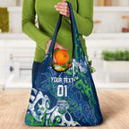 Personalized Canberra Raiders Rugby Grocery Bag Urban Street Graffiti Style - Distressed Splatter Elements