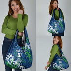 Personalized Canberra Raiders Rugby Grocery Bag Urban Street Graffiti Style - Distressed Splatter Elements
