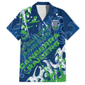Personalized Canberra Raiders Rugby Hawaiian Shirt Urban Street Graffiti Style - Distressed Splatter Elements