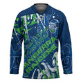 Personalized Canberra Raiders Rugby Hockey Jersey Urban Street Graffiti Style - Distressed Splatter Elements