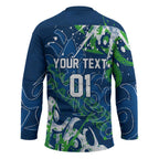Personalized Canberra Raiders Rugby Hockey Jersey Urban Street Graffiti Style - Distressed Splatter Elements