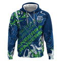 Personalized Canberra Raiders Rugby Hoodie Urban Street Graffiti Style - Distressed Splatter Elements